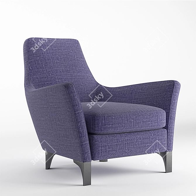 Minotti Loungue Armchair - Stylish and Comfortable 3D model image 1