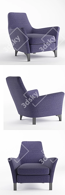 Minotti Loungue Armchair - Stylish and Comfortable 3D model image 2
