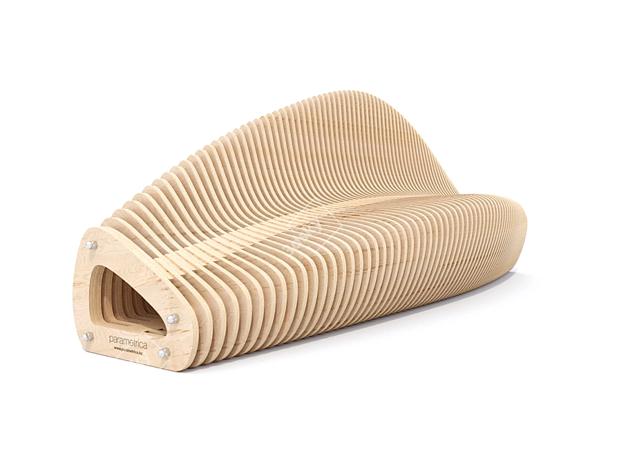 Parametrica Bench S-3.1: Innovative Design, Indoor and Outdoor Use 3D model image 2