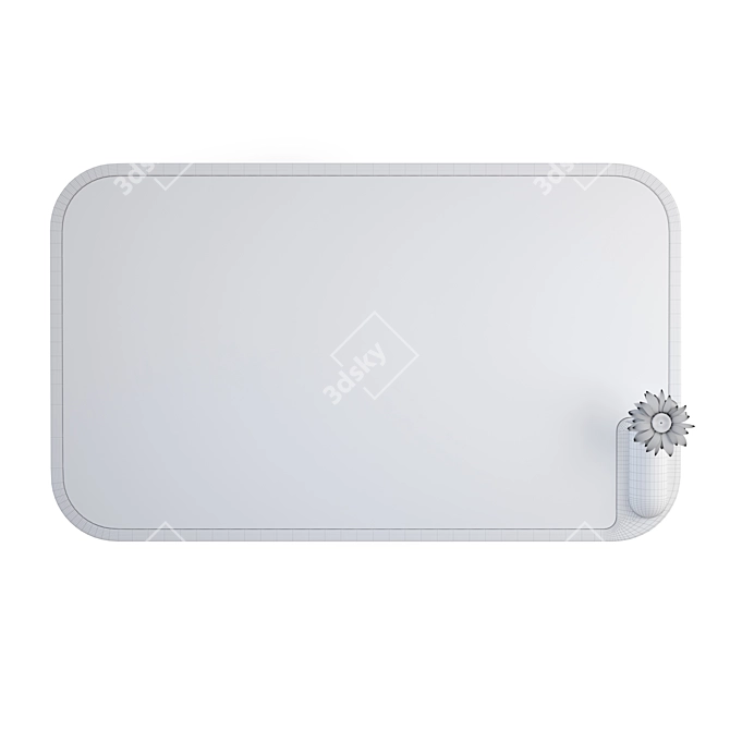 Elegant Reflective Muse Mirror 3D model image 2