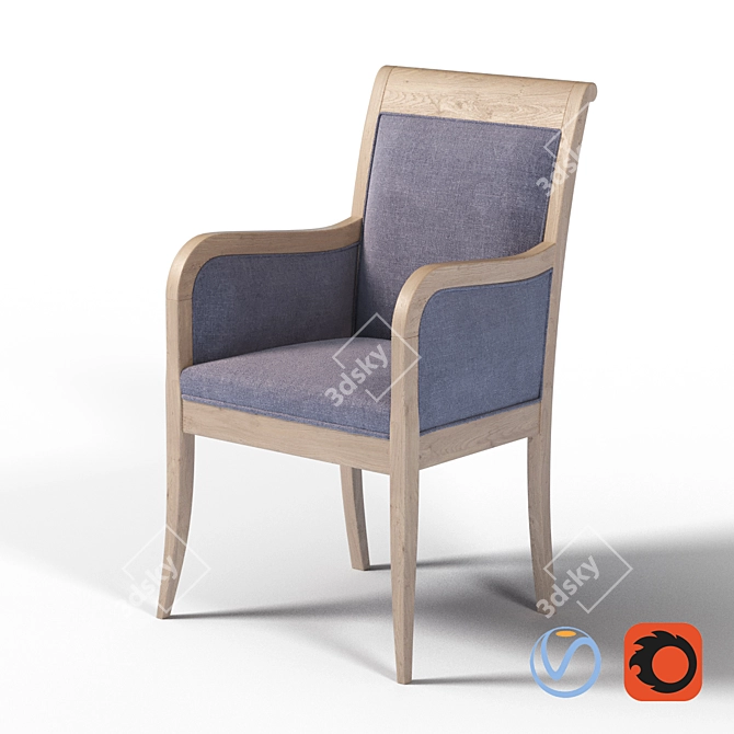 Coventry Armchair: Elegant Comfort for Your Home. 3D model image 1