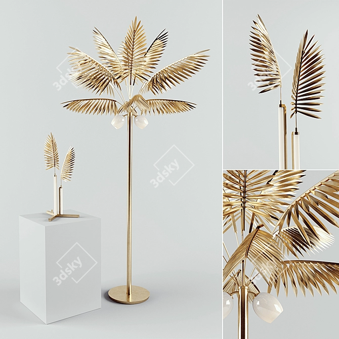 Title: Elegant Palmira & Alexandriya Lamps 3D model image 1