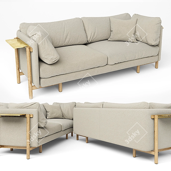 Sophisticated Neri & Hu Sofa 3D model image 1