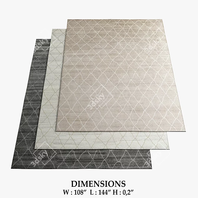 Restoration Hardware Rugs Collection 3D model image 1