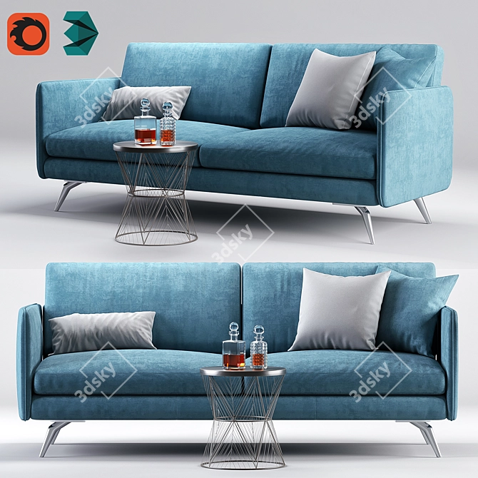 Modern Osaka Sofa: Stylish & Comfortable 3D model image 1