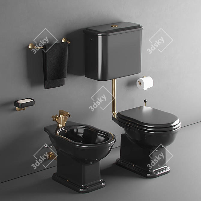 Ceramica Flaminia Efi: Elegant Bathroom Set 3D model image 2