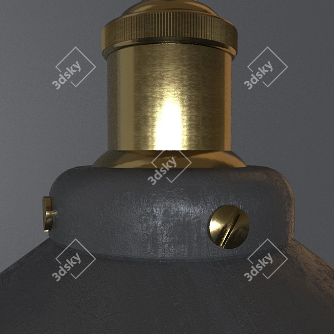 Industrial Loft Pendant Light 3D model image 2