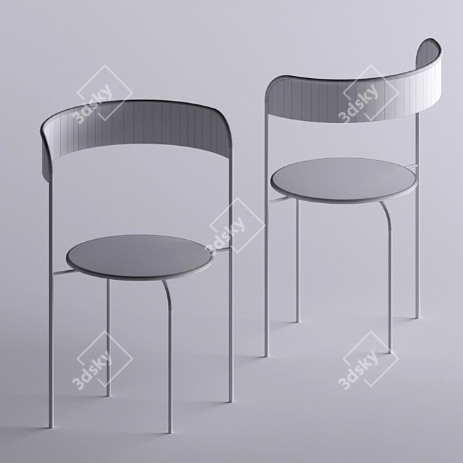 Elegant Ivy & Liv Chair 3D model image 3