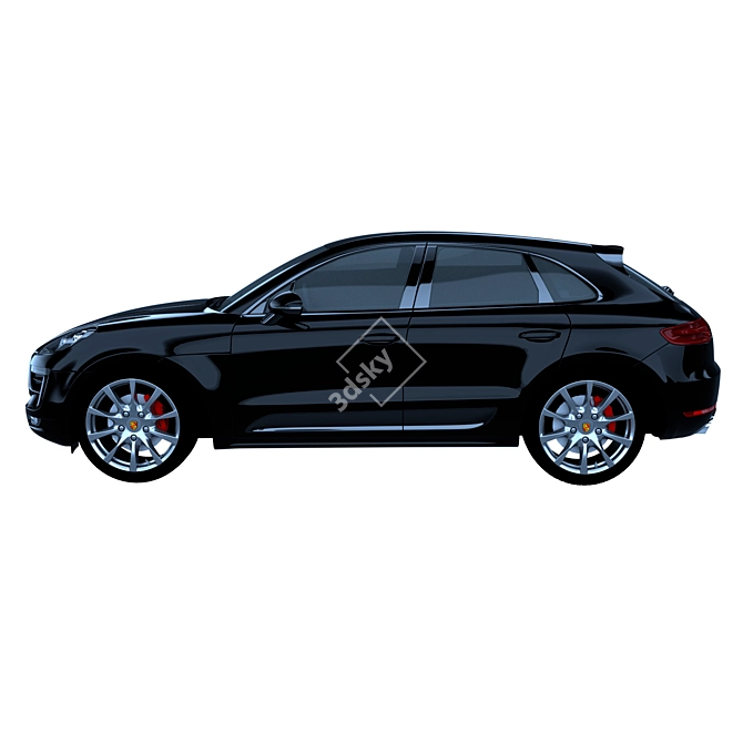 Luxury meets power: Porsche Macan 3D model image 3