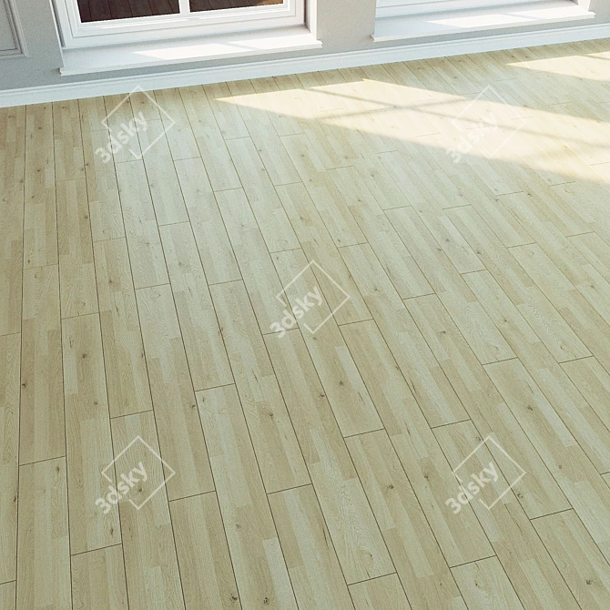 Natural Wood Laminate Flooring 3D model image 2