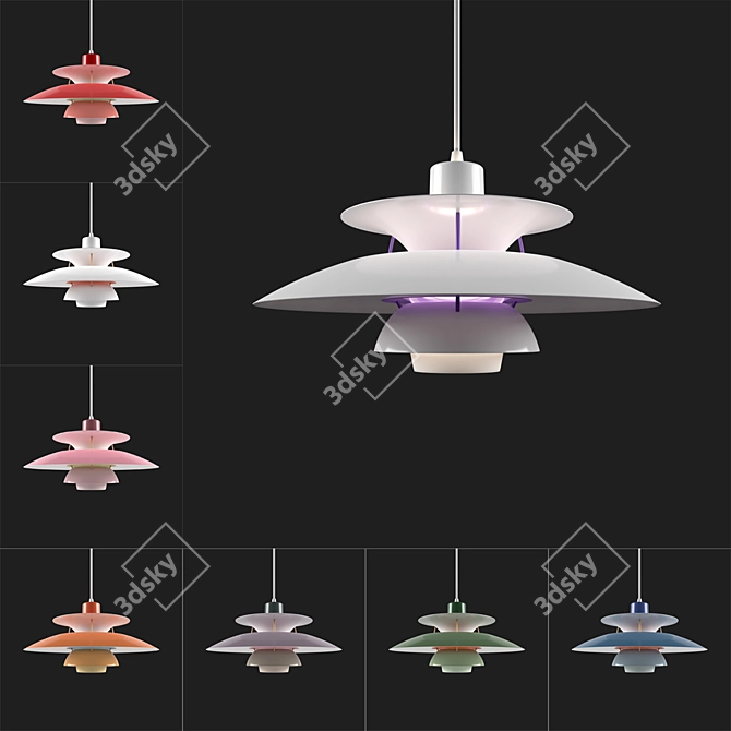 PH5 Lamp - Versatile Design by Louis Poulsen 3D model image 1