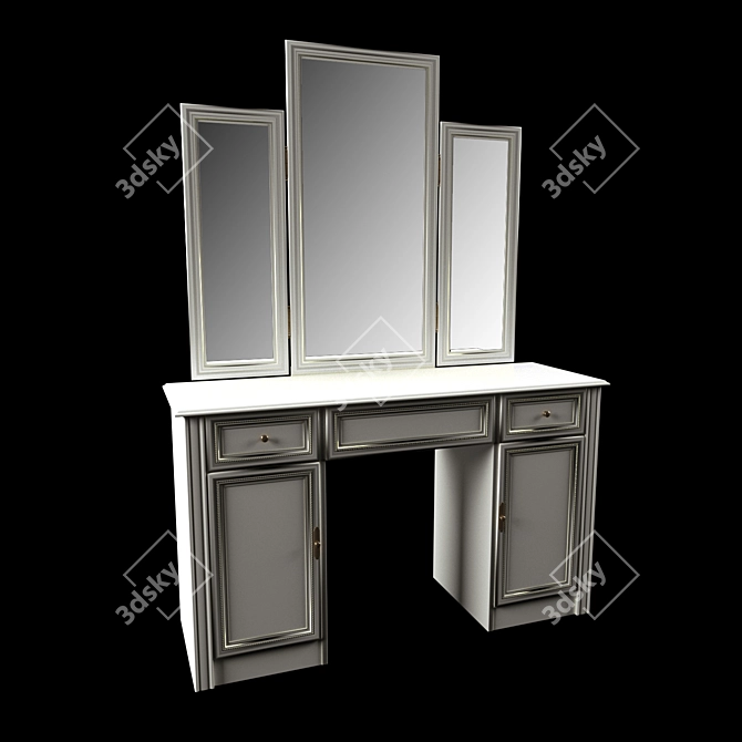 Elegant Trellis Dressing Table 3D model image 1