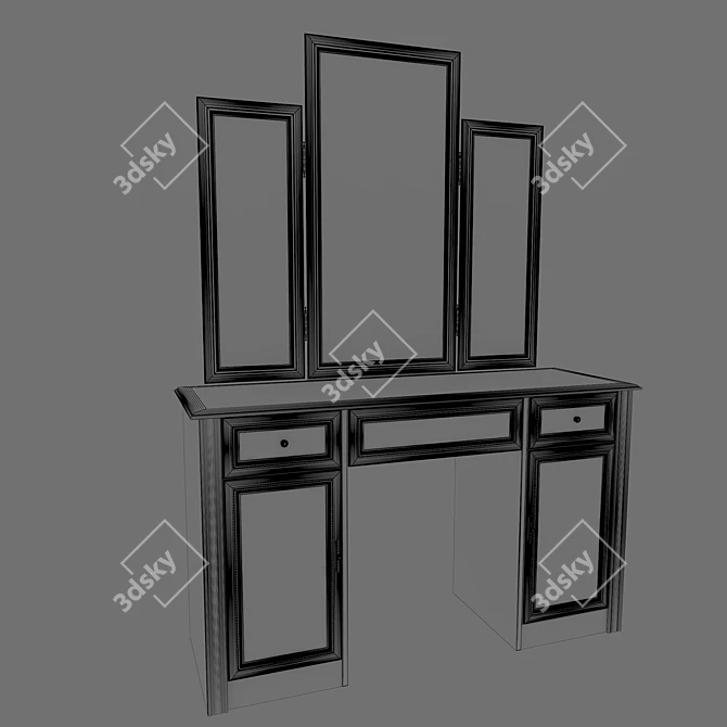 Elegant Trellis Dressing Table 3D model image 3