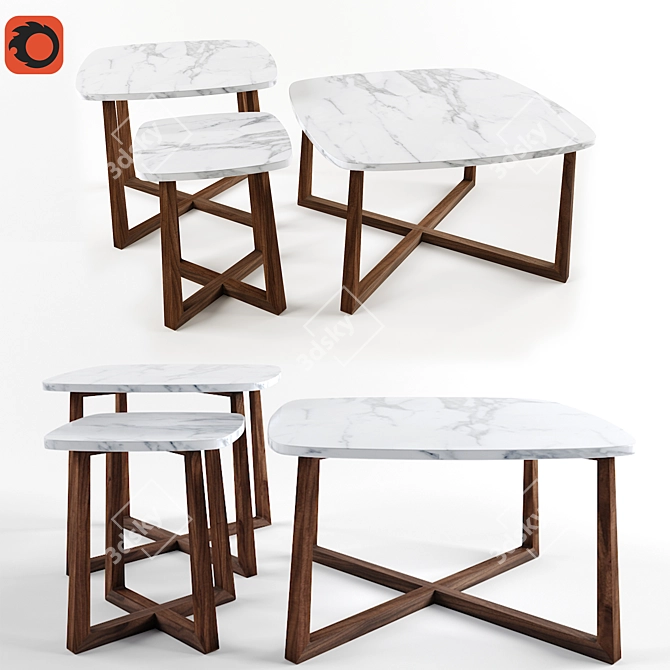 Versatile GIPSY Flexform Table 3D model image 1