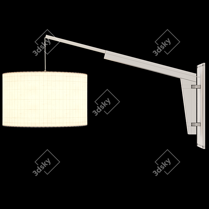 Talea Swing Arm Sconce: Modern Illumination 3D model image 3