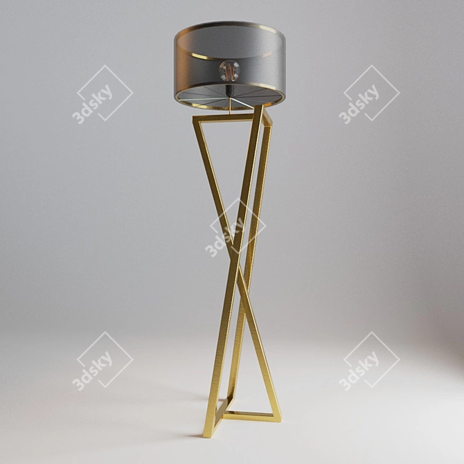 Elegant Floor Lamps - 5 Premium Materials 3D model image 1