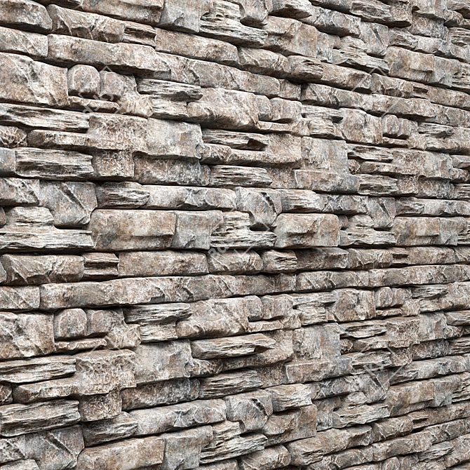 EcoStone Natural Stone Panel 3D model image 2