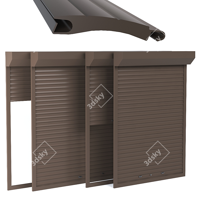 SecureGuard Shutter System 3D model image 1