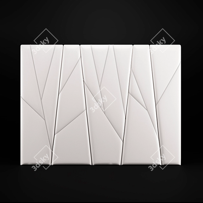 Soft Wall Panel - Innovative Headboard Alternative 3D model image 1