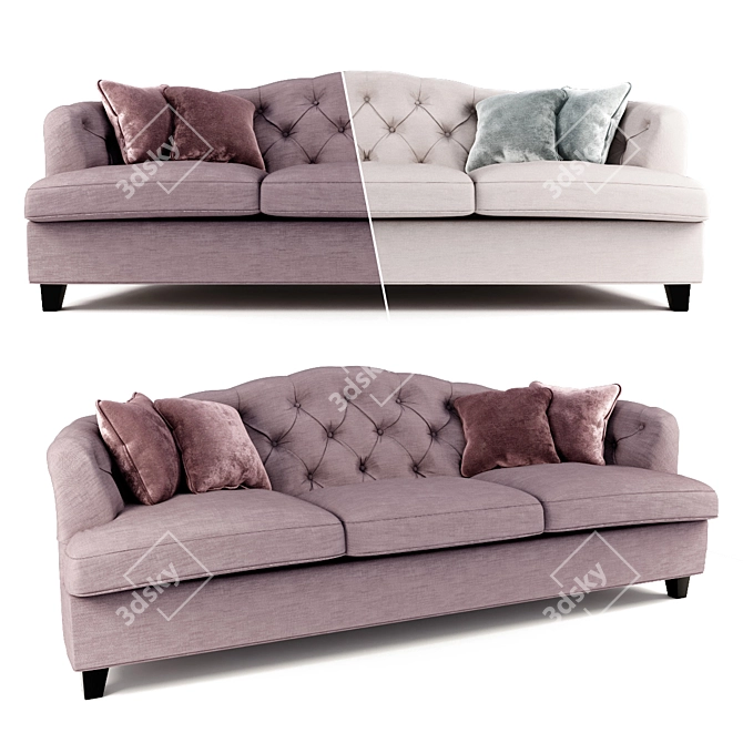 Elegant FULL HOUSE Victoria Sofa 3D model image 1