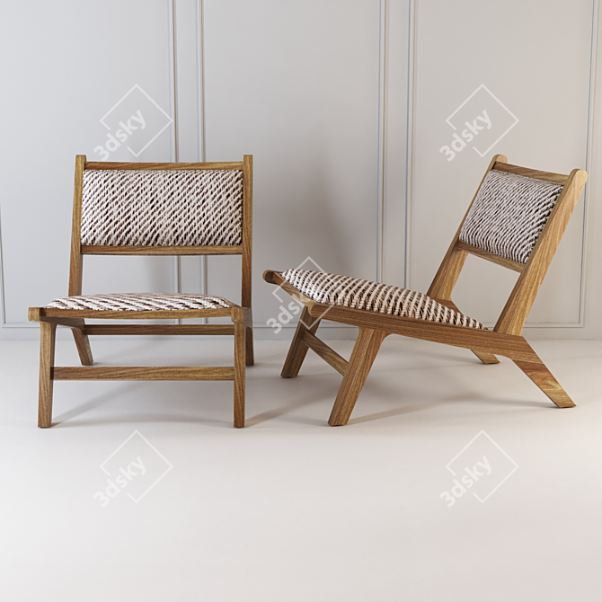 Drifted Oak Jensen Chair 3D model image 2