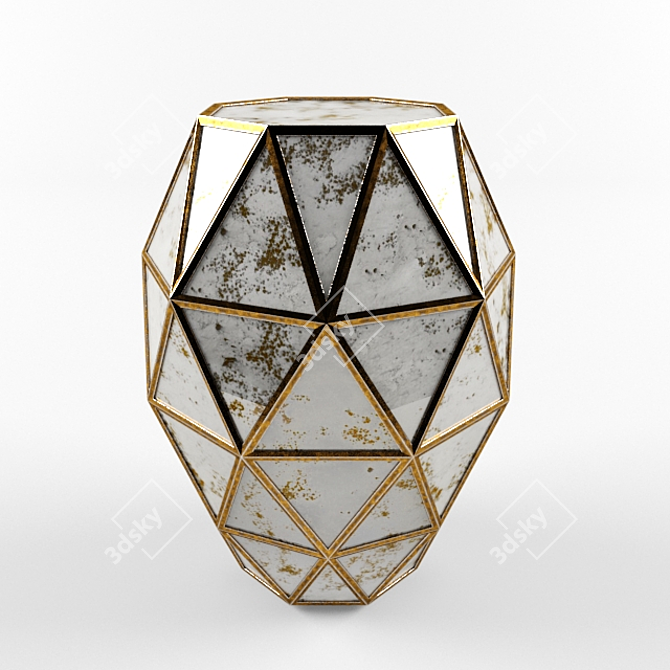 Rustic Gold Table 3D model image 1