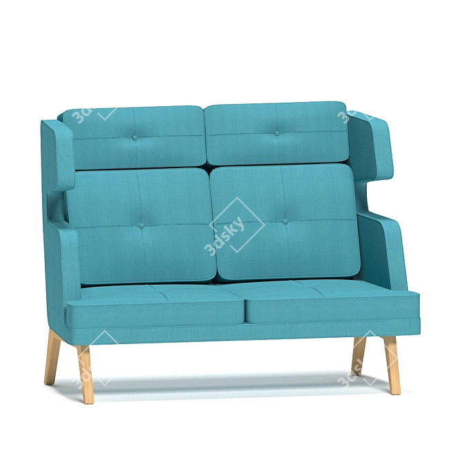 Cozy Duo: October Sofa 3D model image 1