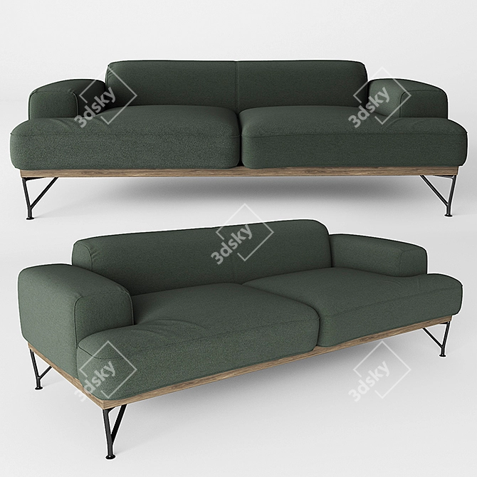 Elegant Armstrong Sofa: Timeless Comfort 3D model image 1