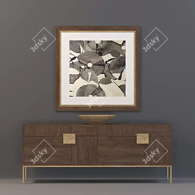 Elegant Sunpan Jade Sideboard - Spacious and Stylish 3D model image 1