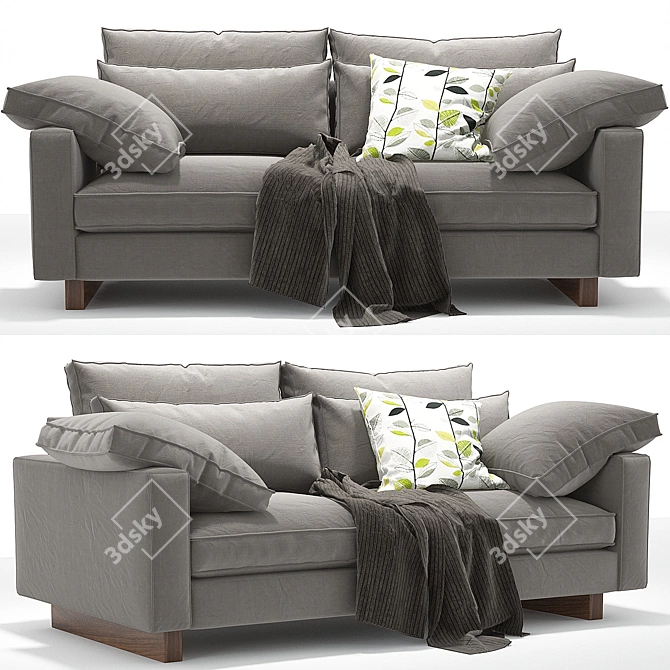 Ultimate Comfort: West Elm Harmony Sofa 3D model image 1