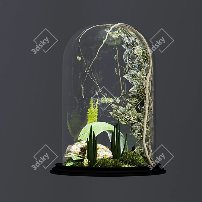 TurboSmooth Florarium: Stunning Greenery Display 3D model image 2