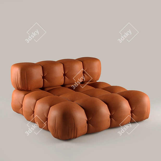 Modern Leather Sofa 3D model image 1