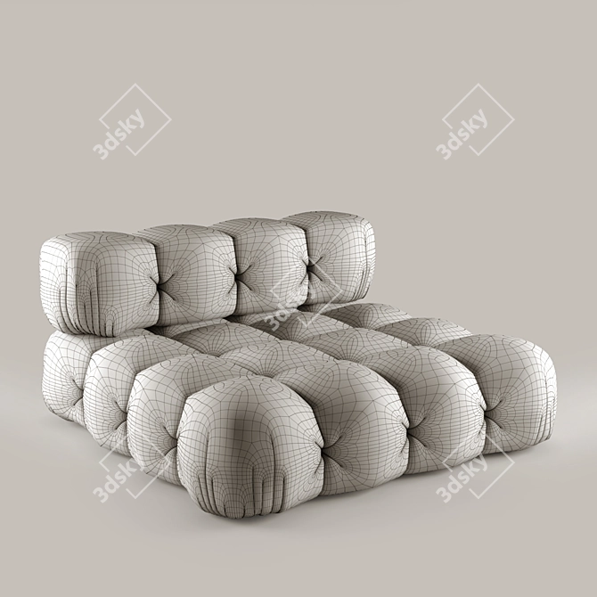 Modern Leather Sofa 3D model image 2