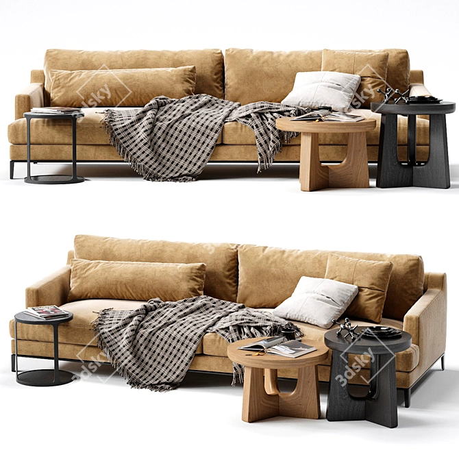 POLIFORM BELLPORT Sofa: Stylish Comfort for Your Home 3D model image 1