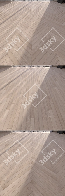 Elegant Cashmere Oak Parquet 3D model image 2