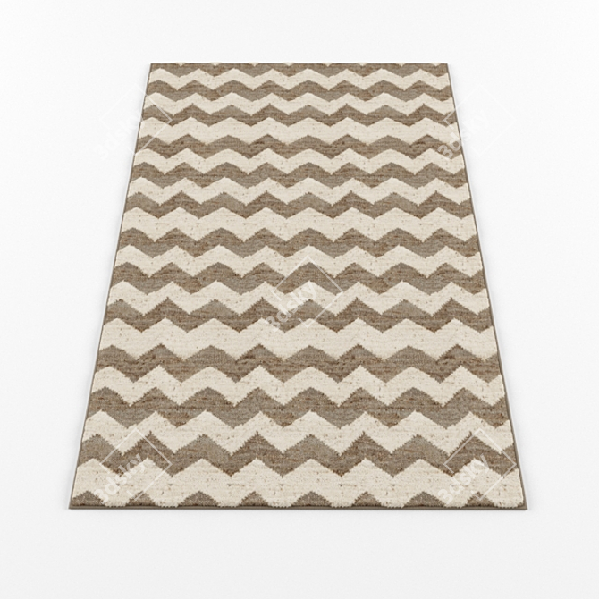 Elegant 182 x 121 cm Rug 3D model image 1