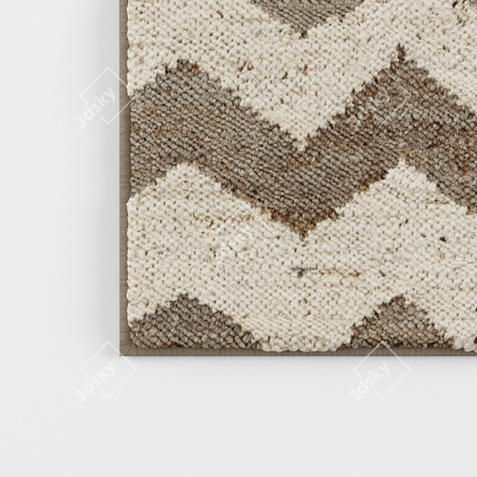 Elegant 182 x 121 cm Rug 3D model image 2