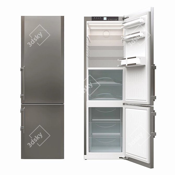 Liebherr CBS 1360: Sleek and Efficient Refrigerator 3D model image 1