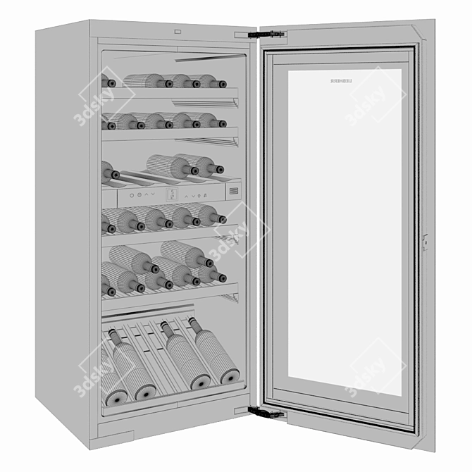 Sleek Liebherr HWgb 5100 Wine Cooler 3D model image 3