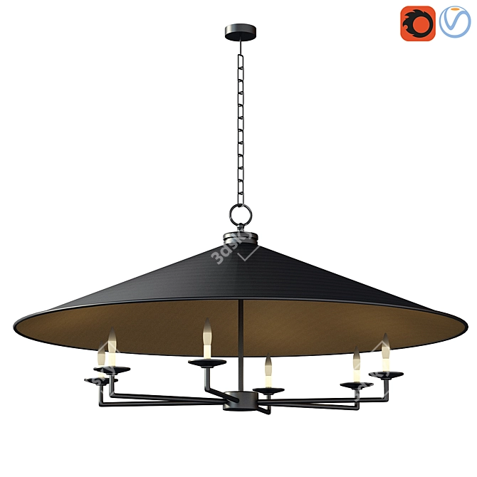 Carter Pendant: Timeless Elegance for your Space 3D model image 1