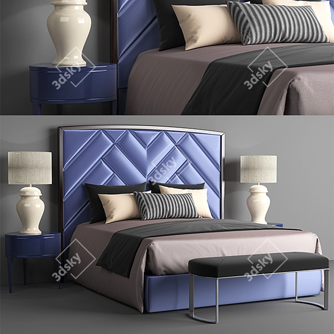 Heritage Bed: Classic Elegance 3D model image 1