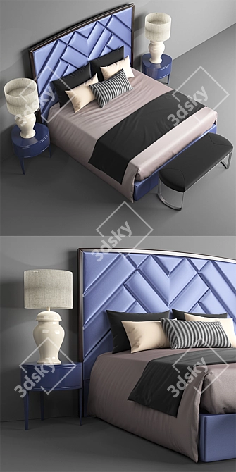 Heritage Bed: Classic Elegance 3D model image 2