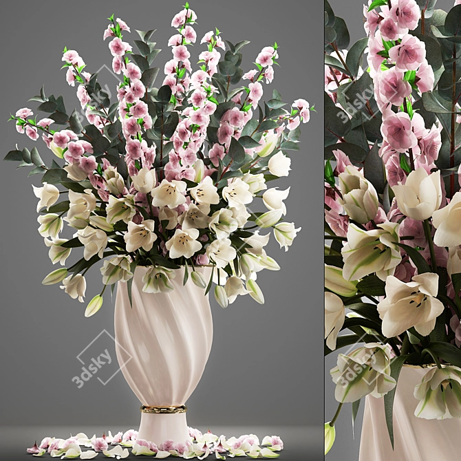 Spring Blossom Bouquet 3D model image 1