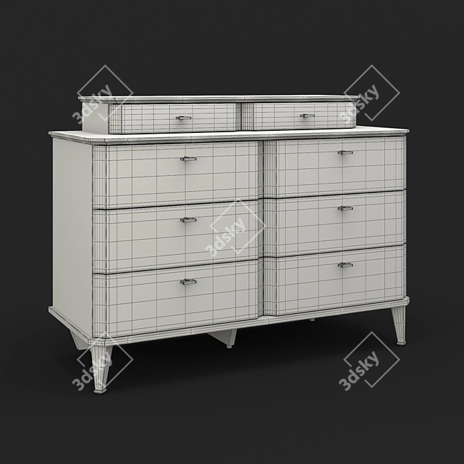 Mestre Mahogany Chest of Drawers 3D model image 2