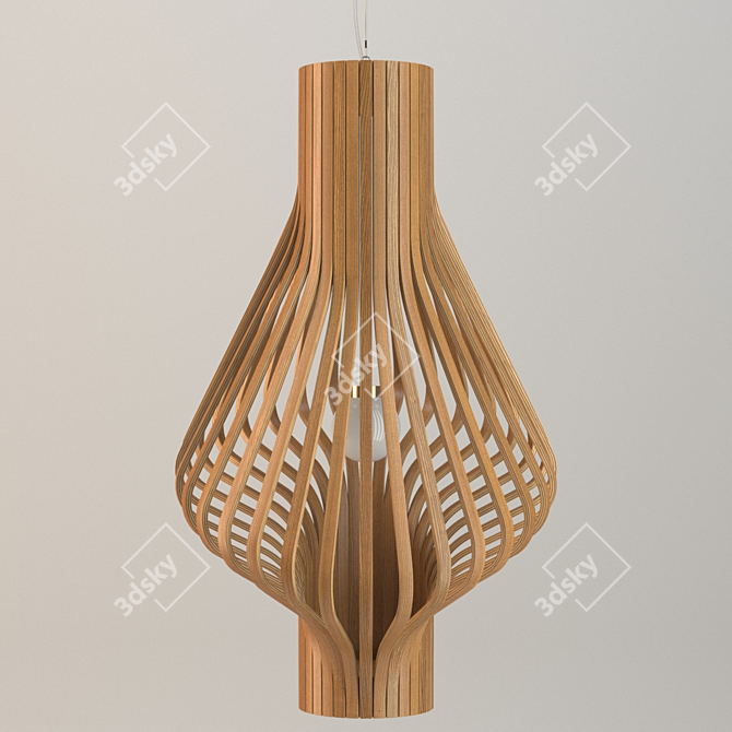 Elegant Diva Ceiling Light 3D model image 1