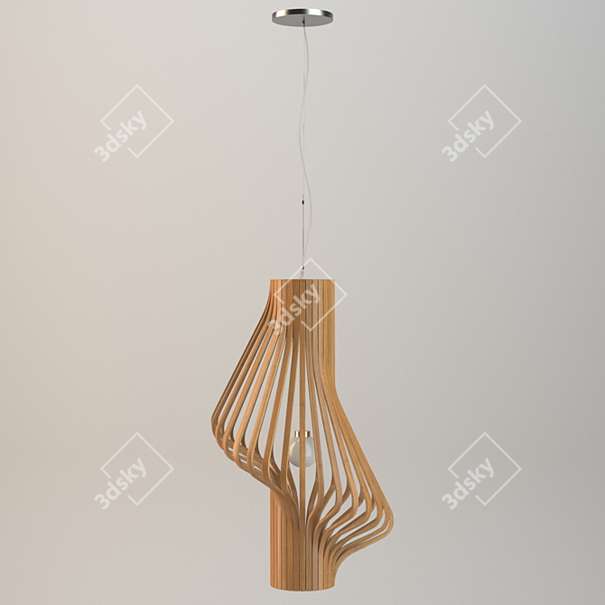 Elegant Diva Ceiling Light 3D model image 2