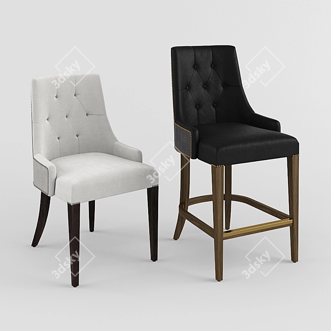 Luxurious Olimpia Chairs - Stylish and Versatile 3D model image 1