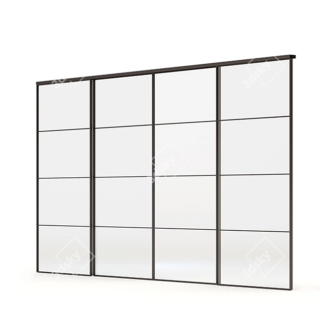 Elegant Raumplus Glass Partition 3D model image 1