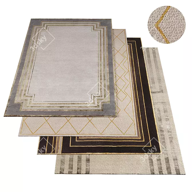 Luxury Tim Gosling Rugs Collection 3D model image 2