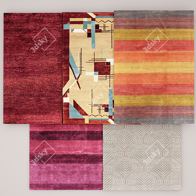 Luxurious Rug Collection 3D model image 1